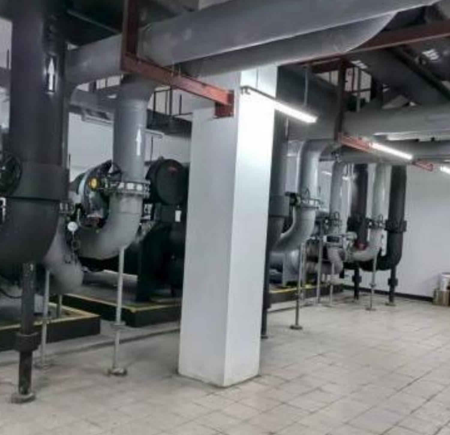 Delivered energy project field image showing a chiller plant room