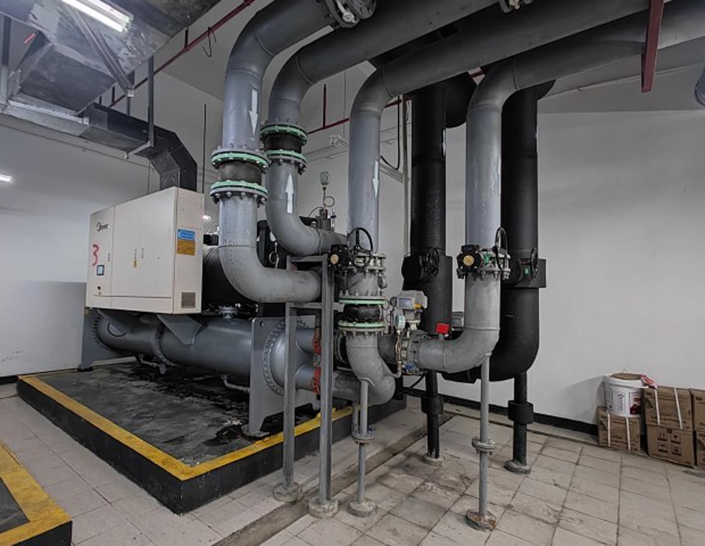 Delivered energy project field image showing a pumping and piping system