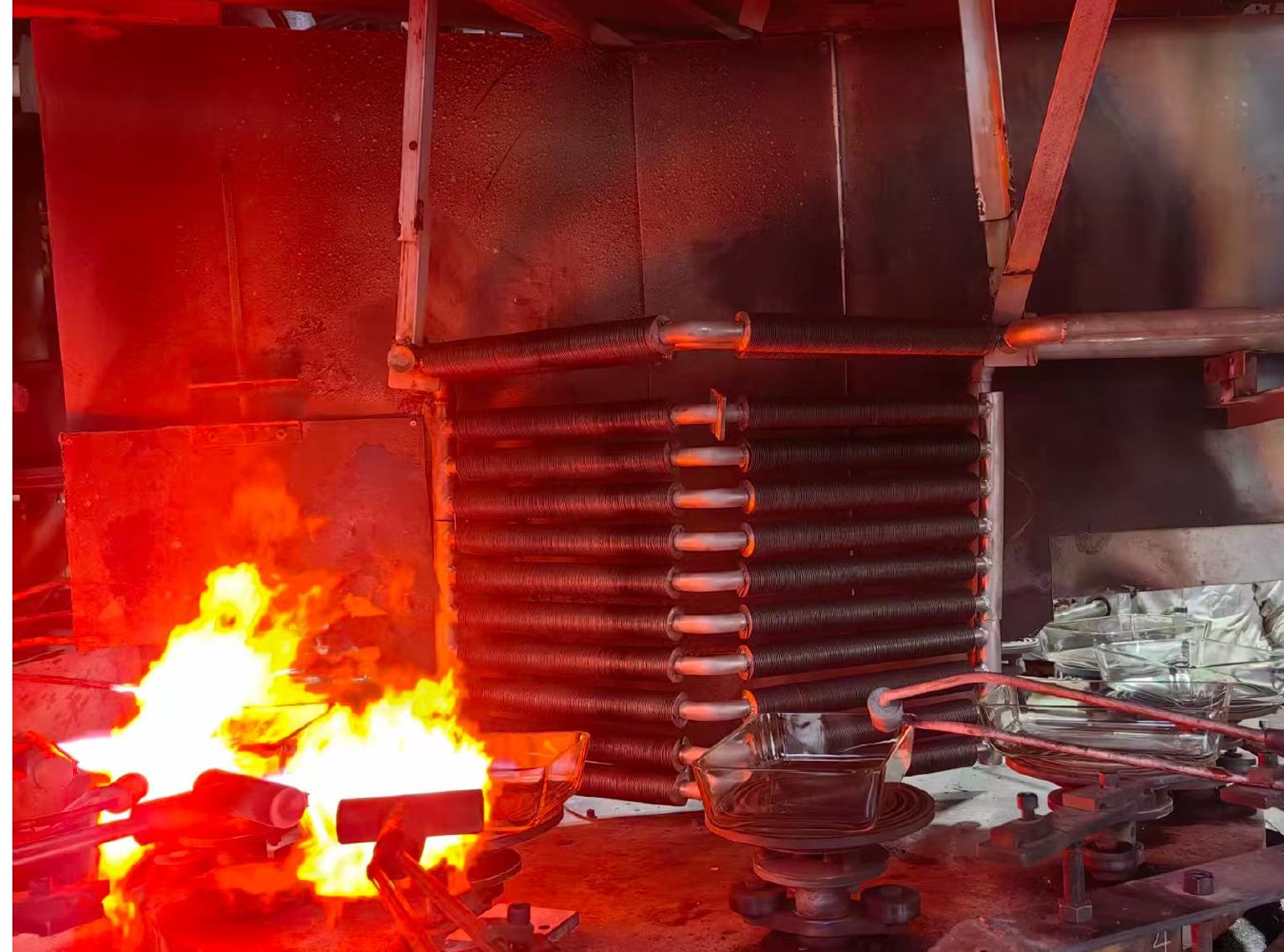 Delivered industrial energy project field image showing a high-temperature production process
